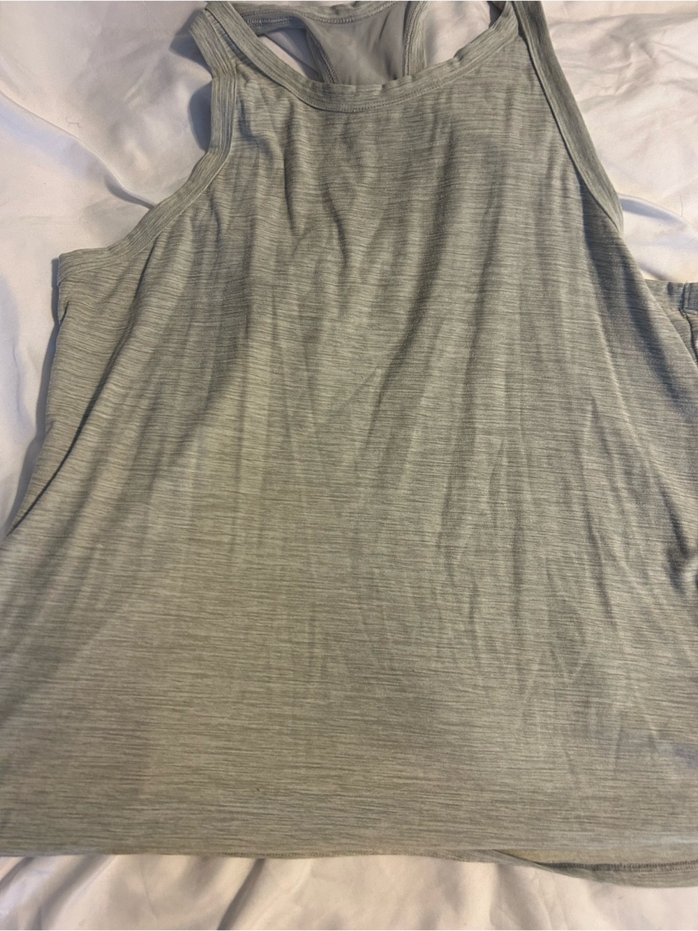 Old Navy Light Gray Racerback Tank Top